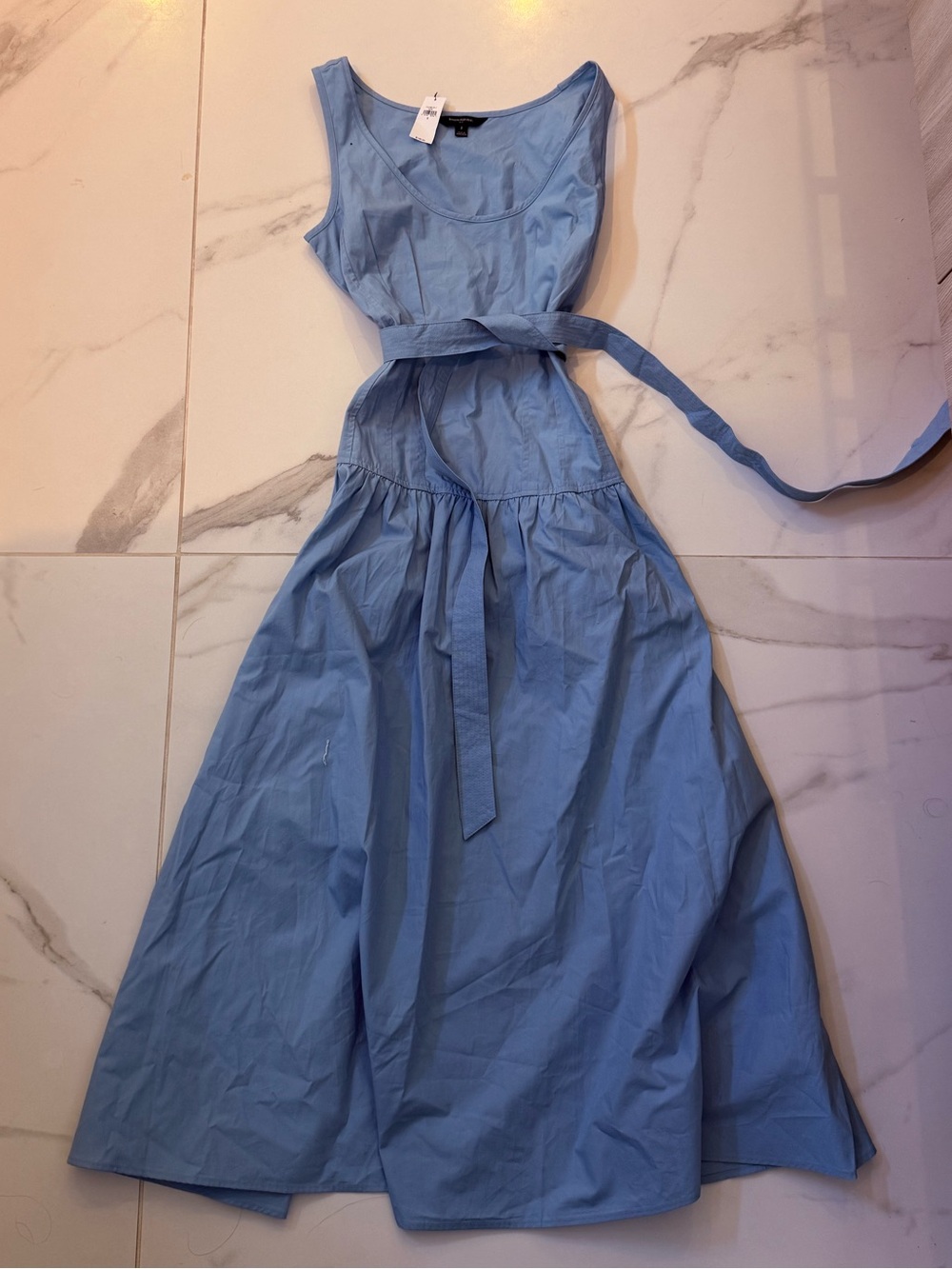 NWT Banana Republic Poplin Tie Waist Maxi Dress